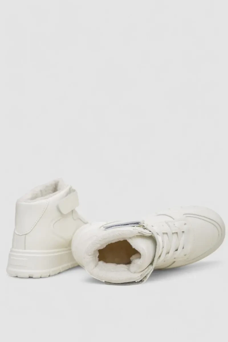 Кросівки жіночі зимові на хутрі, колір білий, 248RMB04 5