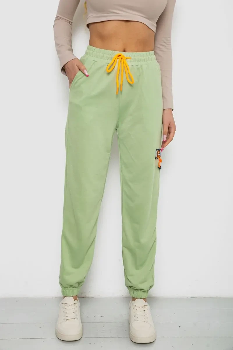 Спортивні штани жіночі, колір фісташковий, 238RJH016