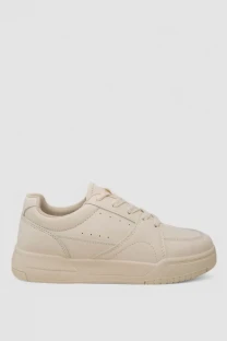 Кеди жіночі однотонні, колір бежевий, 248RAD170