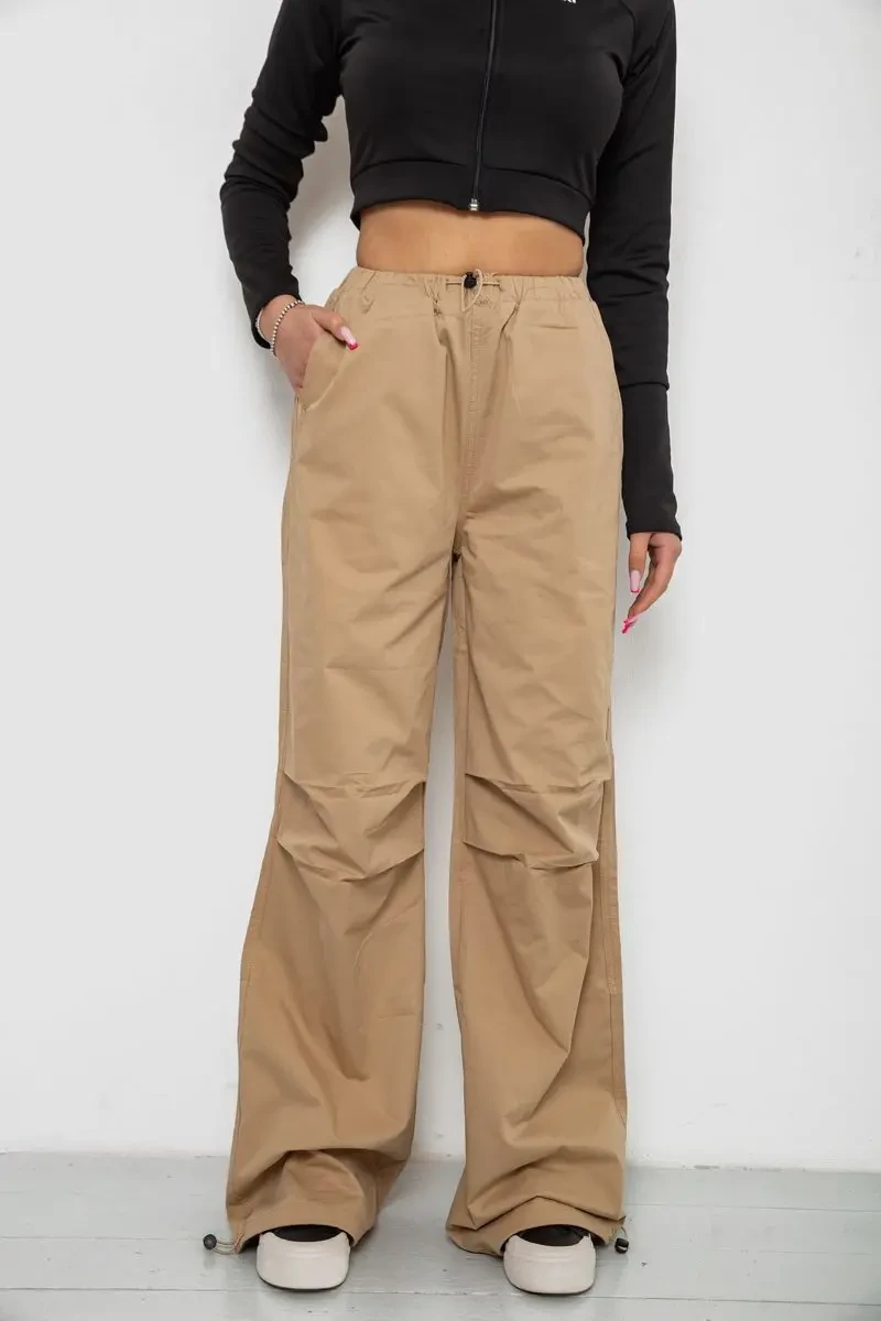 Штани карго жіночі, колір бежевий, 238R5333