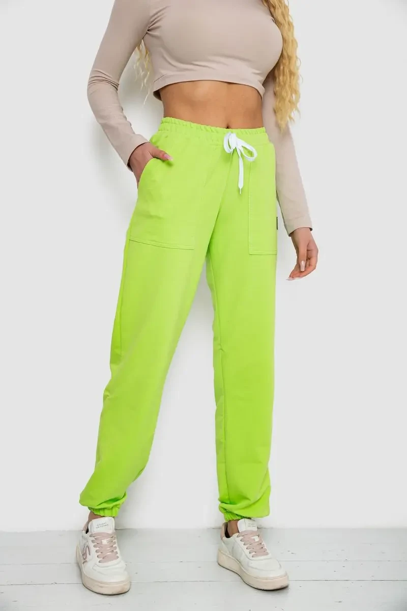 Спортивні штани жіночі, колір салатовий, 247R4670 3