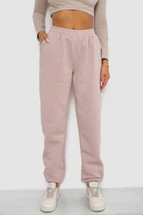 Спортивні штани жіночі на флісі, колір бежевий, 238R58671