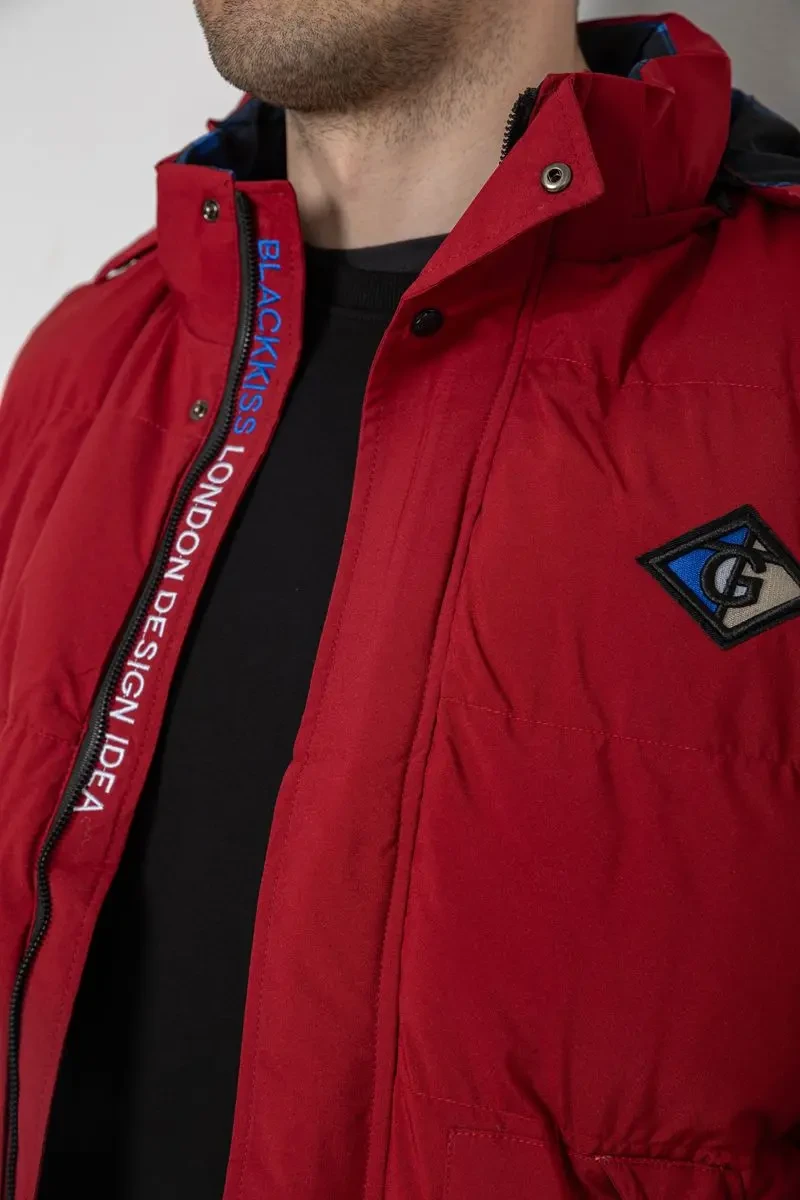 Жилетка чоловіча демісезонна, колір бордовий, 244R99007 6