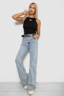 Джинси жіночі стрейчові, колір блакитний, 244R00643