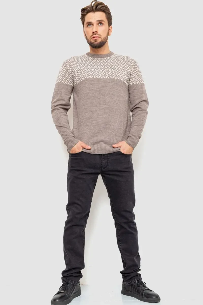 Светр чоловічий, колір мокко, 161R898 2