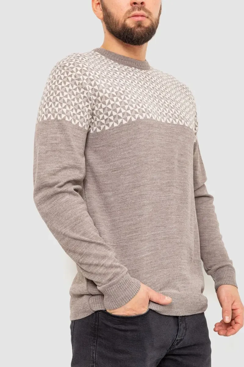 Светр чоловічий, колір мокко, 161R898 3