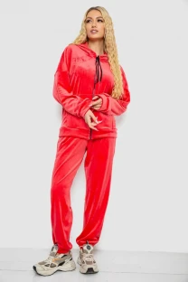 Спортивний костюм жіночий велюровий, колір кораловий, 238R107