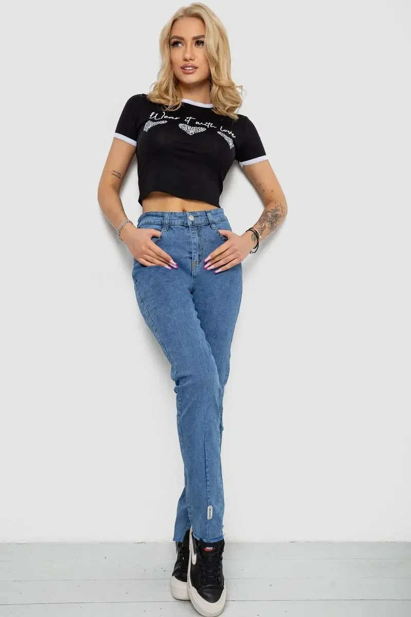 Джинси жіночі, колір блакитний, 238RNK02 2