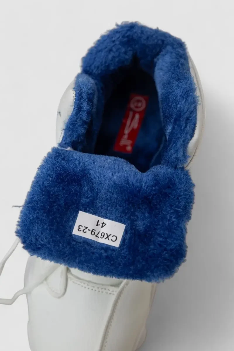 Кросівки чоловічі зимові на хутрі, колір біло-синій, 248RCX679 6
