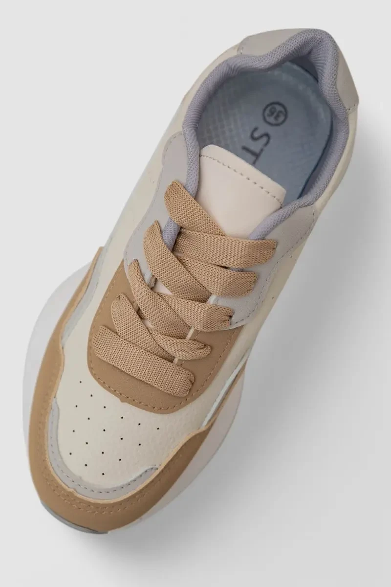 Кросівки жіночі, колір бежево-коричневий, 248RXM40-95 2