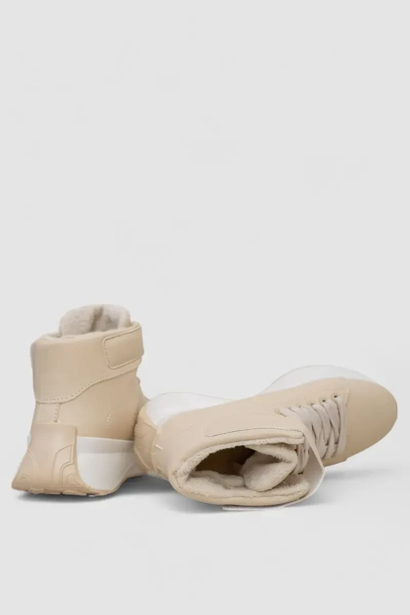 Черевики зимові жіночі на хутрі, колір бежевий, 248RXM25 5