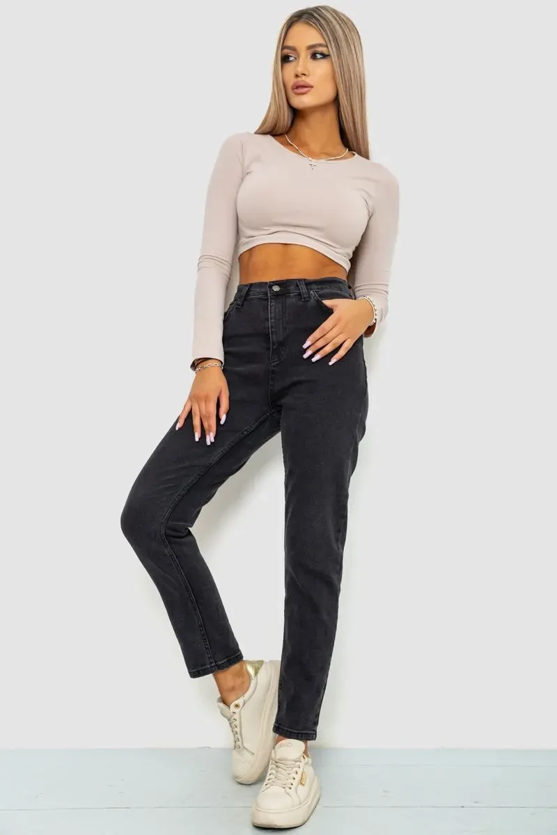 Джинси жіночі, колір чорний, 244R163-449 2