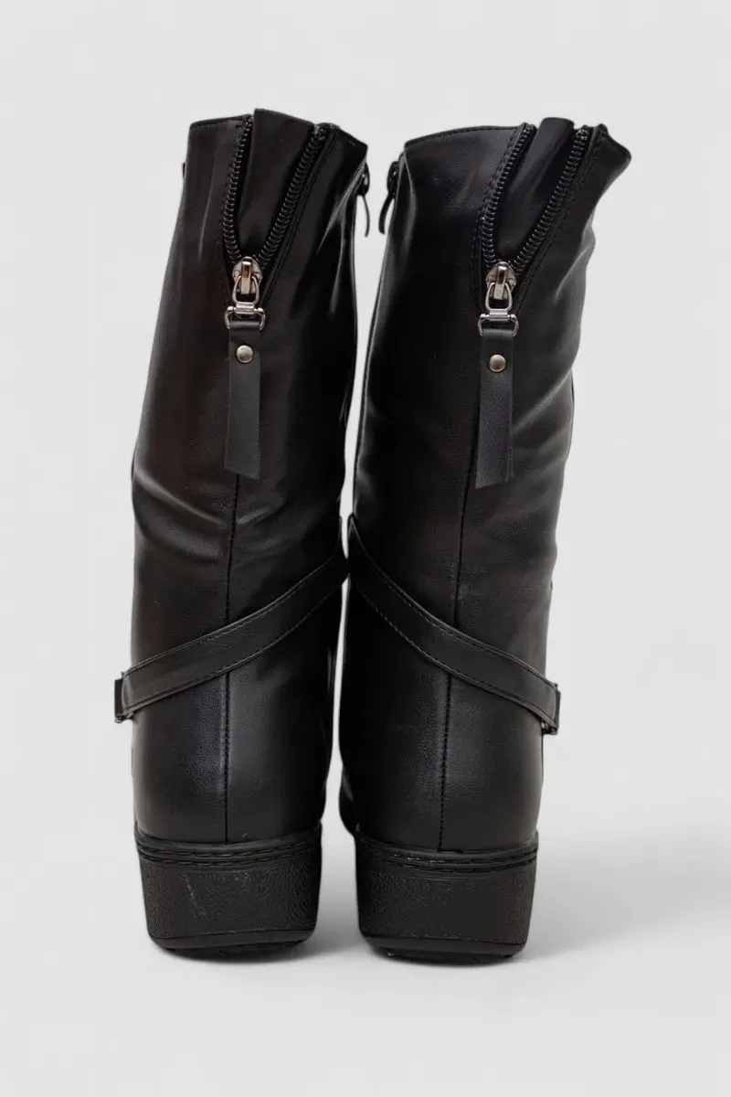 Чоботи жіночі зимові на хутрі, колір чорний, 243RY205 4