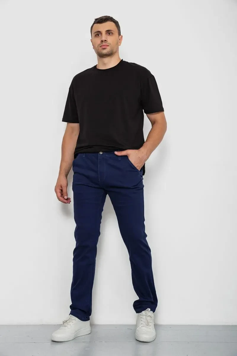 Штани чоловічі класичні стрейч, колір синій, 244RF807 2