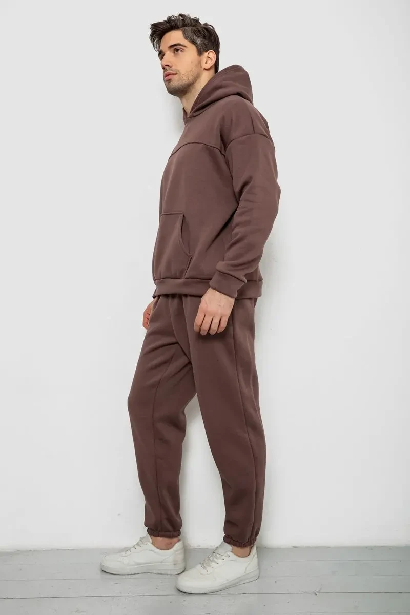 Спортивний костюм чоловічий на флісі, колір мокко, 238R029 3