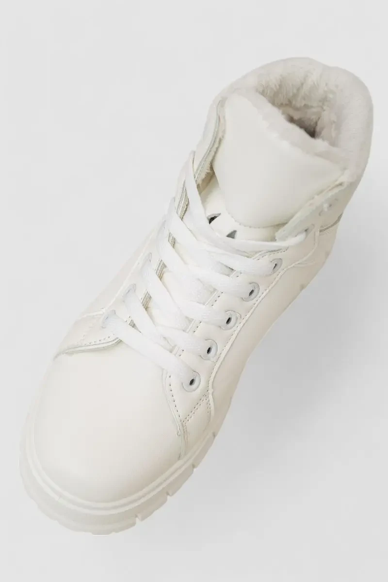 Кросівки жіночі зимові на хутрі, колір білий, 248RMB13 2