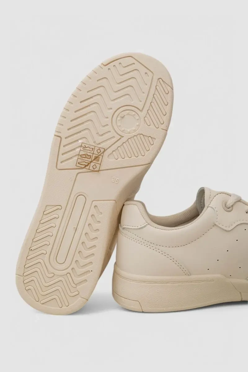 Кеди жіночі однотонні, колір бежевий, 248RAD130 5