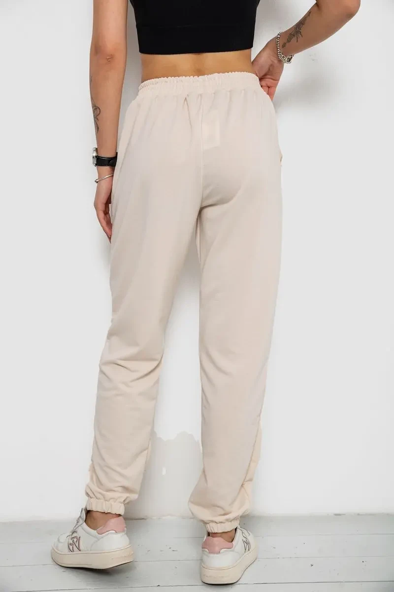 Спортивні штани жіночі, колір світло-бежевий, 238R347 4