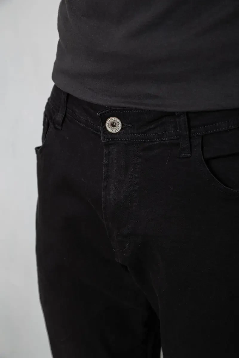 Джинси чоловічі середньої посадки, колір чорний, 244R8349 5