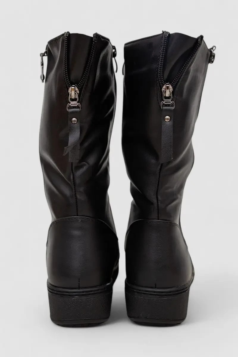 Чоботи жіночі зимові на хутрі, колір чорний, 243RY203 4