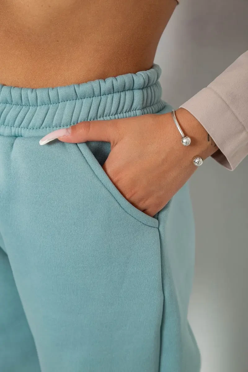 Спортивні штани жіночі на флісі, колір оливковий, 238R58671 5