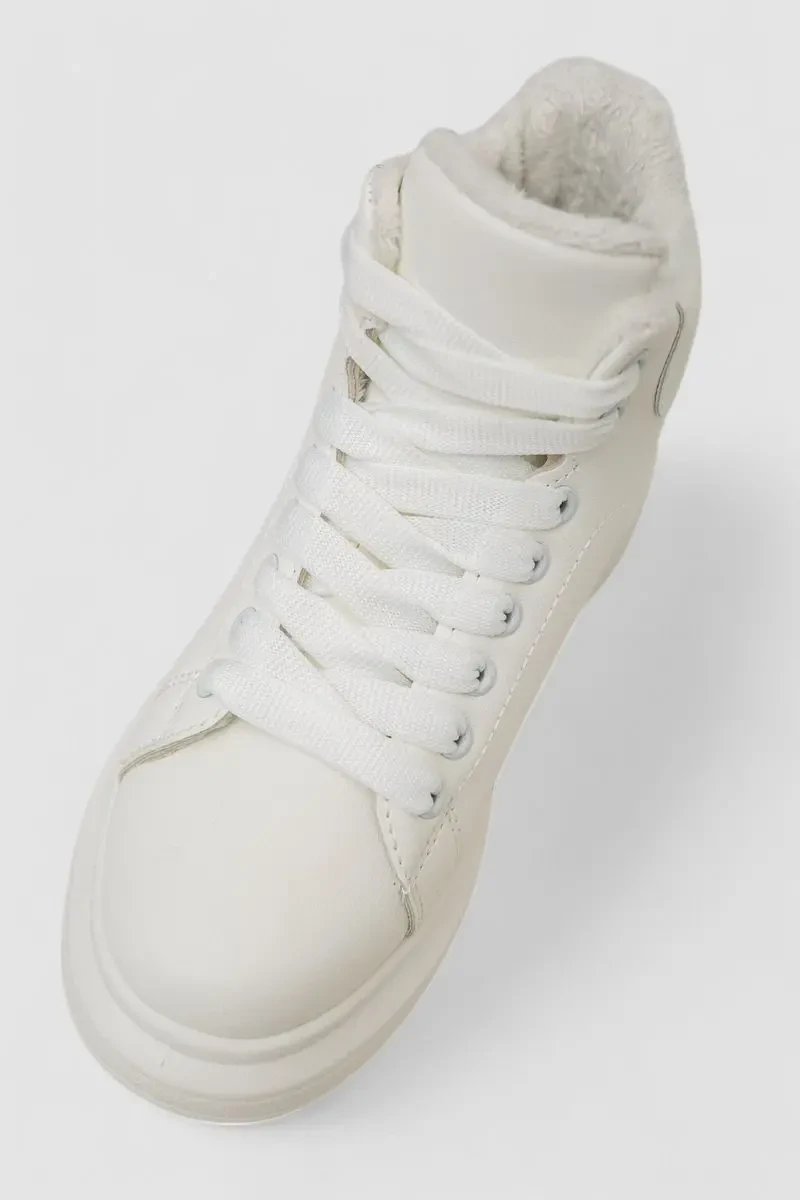 Кросівки жіночі зимові на хутрі, колір білий, 248RA2254 2