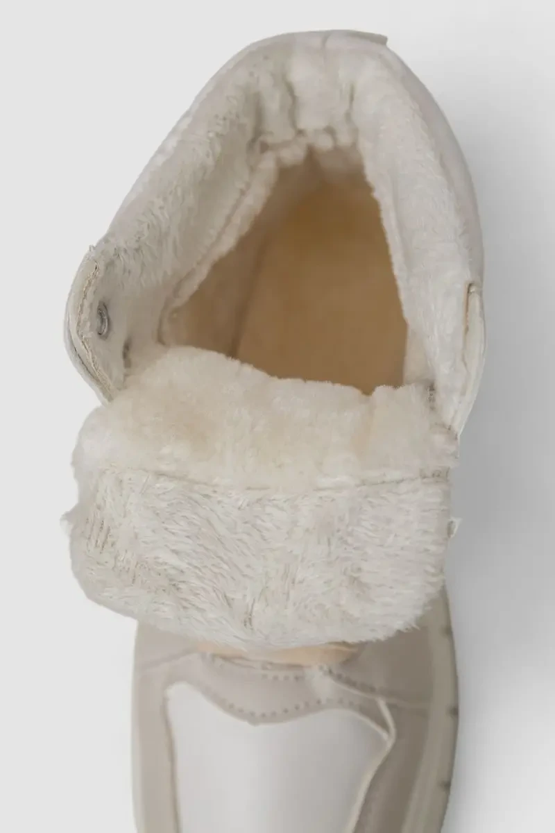 Кросівки жіночі зимові на хутрі, колір біло-бежевий, 248RMB02 6