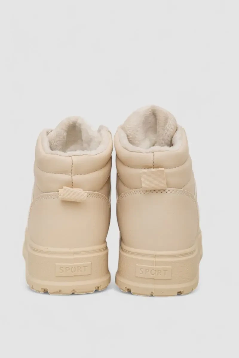 Кросівки жіночі зимові на хутрі, колір бежевий, 248RMB17 4
