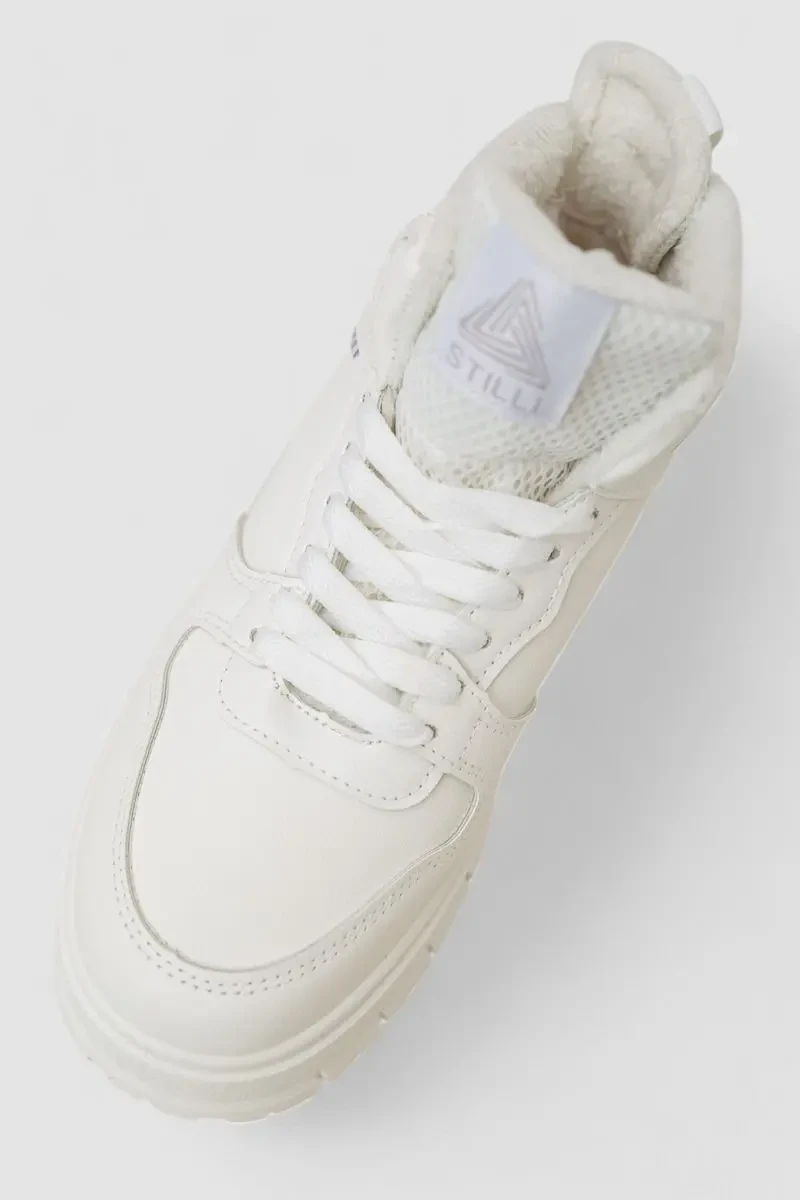 Кросівки жіночі зимові на хутрі, колір білий, 248RMB09 2