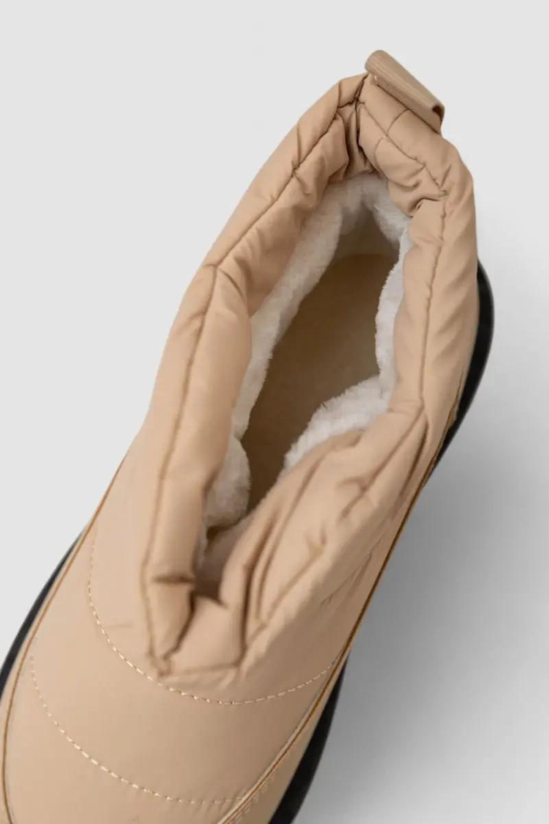 Дутики жіночі зимові на хутрі, колір чорно-бежевий, 248RFM09 6