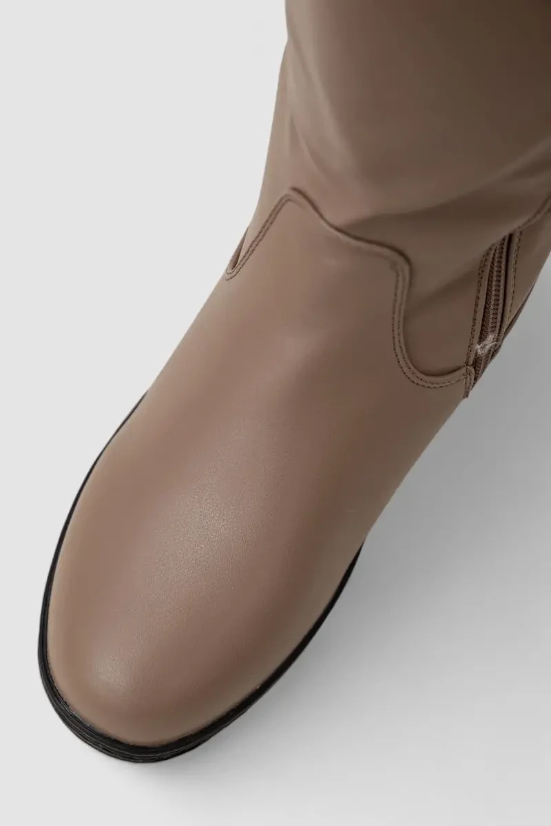 Чоботи жіночі зимові на хутрі, колір бежевий, 243RY203 2