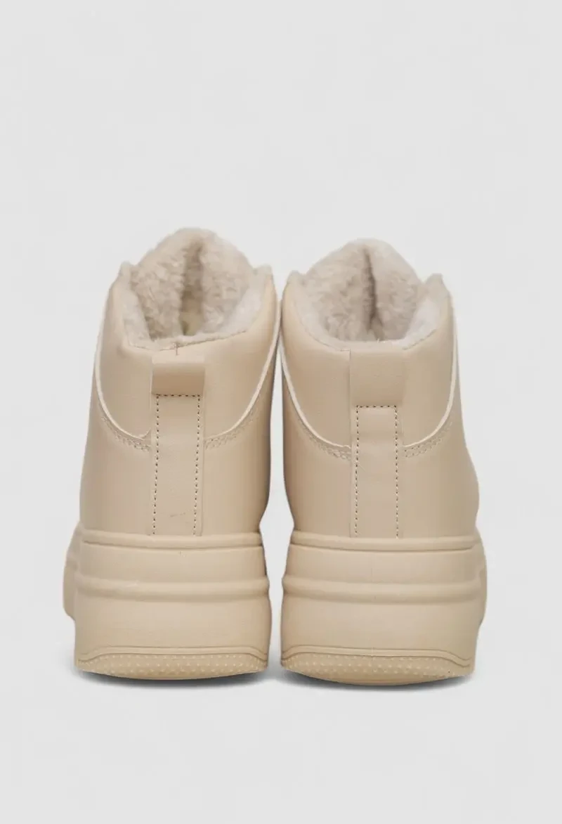 Кросівки жіночі зимові на хутрі, колір бежевий, 248RAM01 4