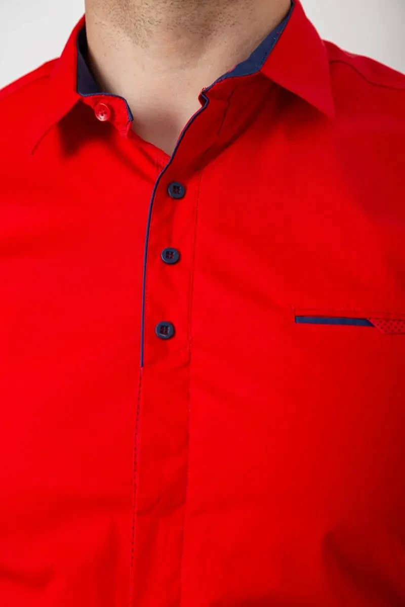 Сорочка чоловіча, колір червоний, 214R7150 5