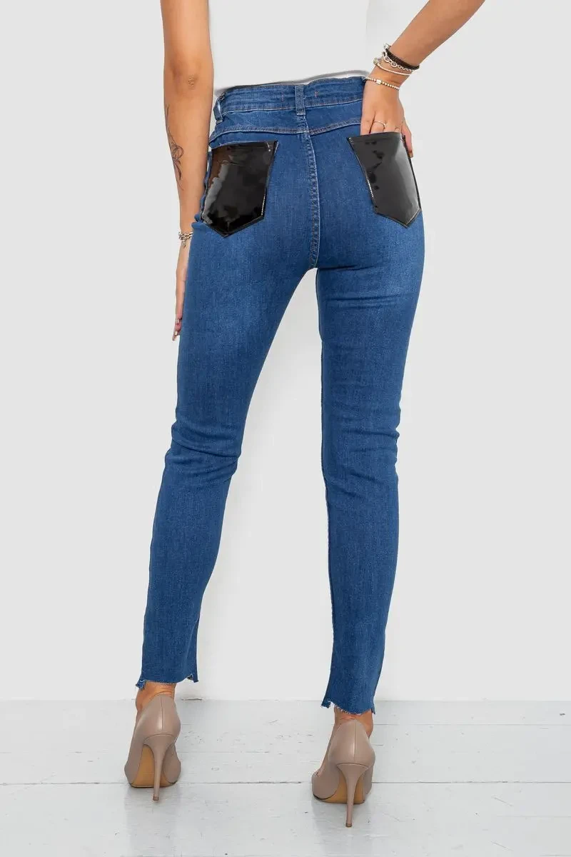 Джинси жіночі звужені, колір синій, 247R932 4