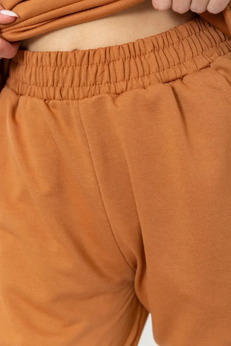 Спорт костюм жіночий двонитка, колір коричневий, 244R009 6