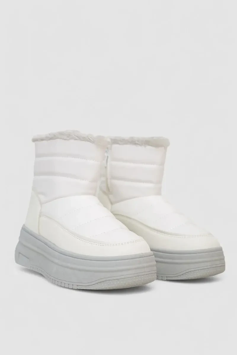 Дутики жіночі зимові на хутрі, колір біло-сірий, 248RAM018 3