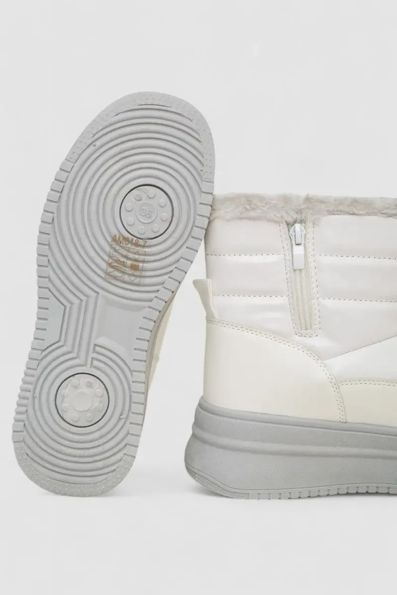 Дутики жіночі зимові на хутрі, колір біло-сірий, 248RAM018 7