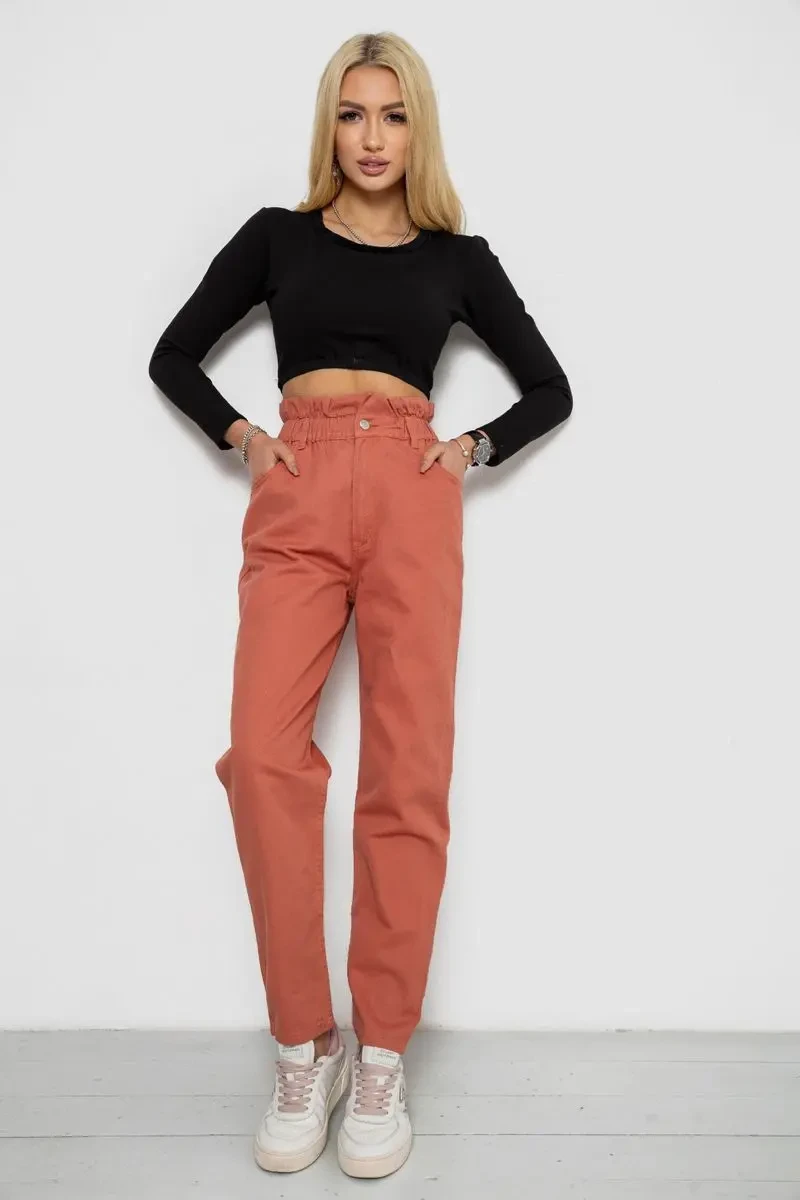 Джинси жіночі, колір теракотовий, 250R1573 2