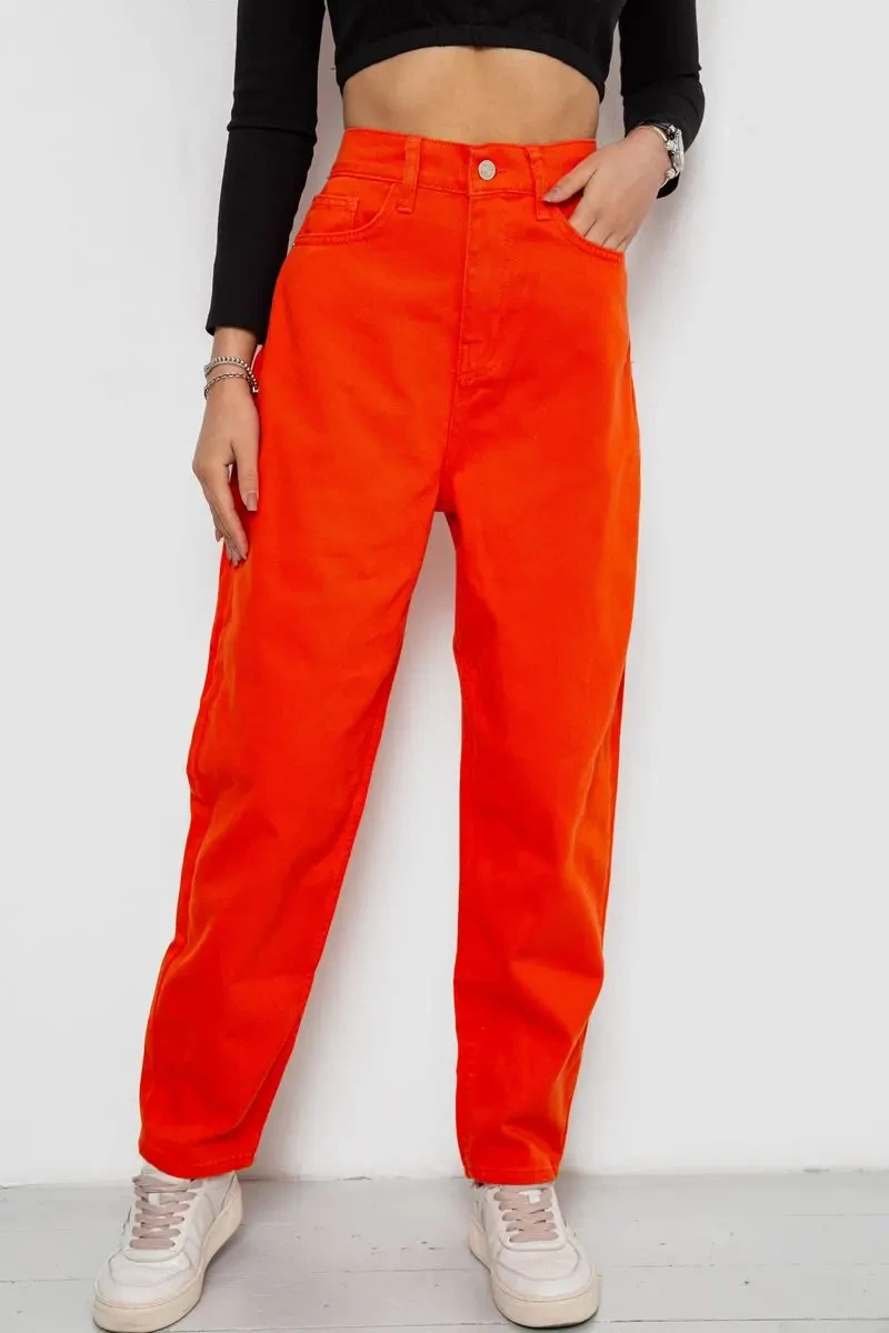 Джинси жіночі MOM, колір помаранчевий, 250R1120