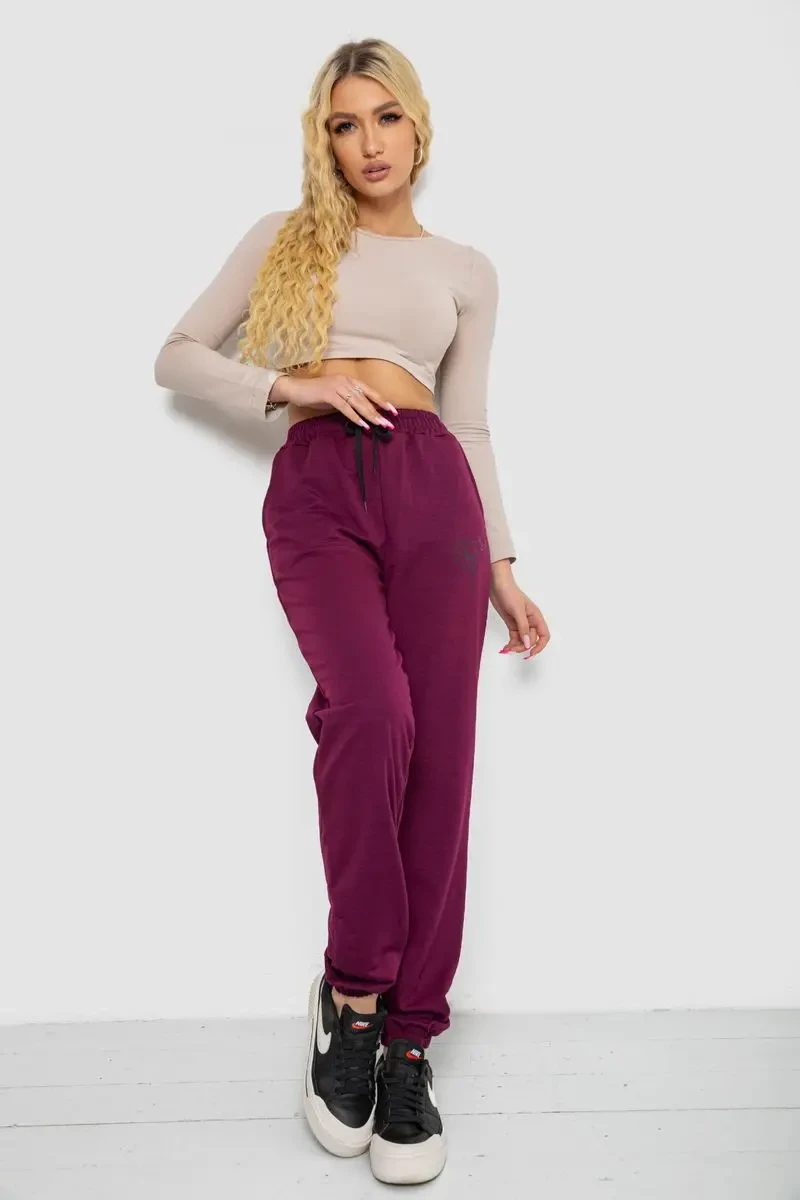 Спортивні штани жіночі, колір сливовий, 238R121 2