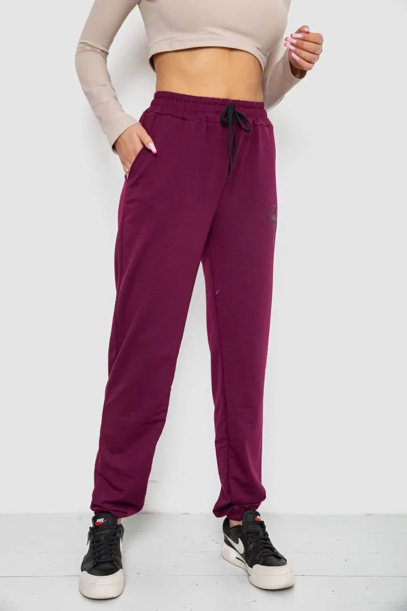 Спортивні штани жіночі, колір сливовий, 238R121 3