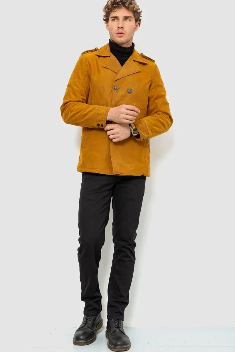 Піджак чоловічий однотонний, колір гірчичний, 182R15172 2
