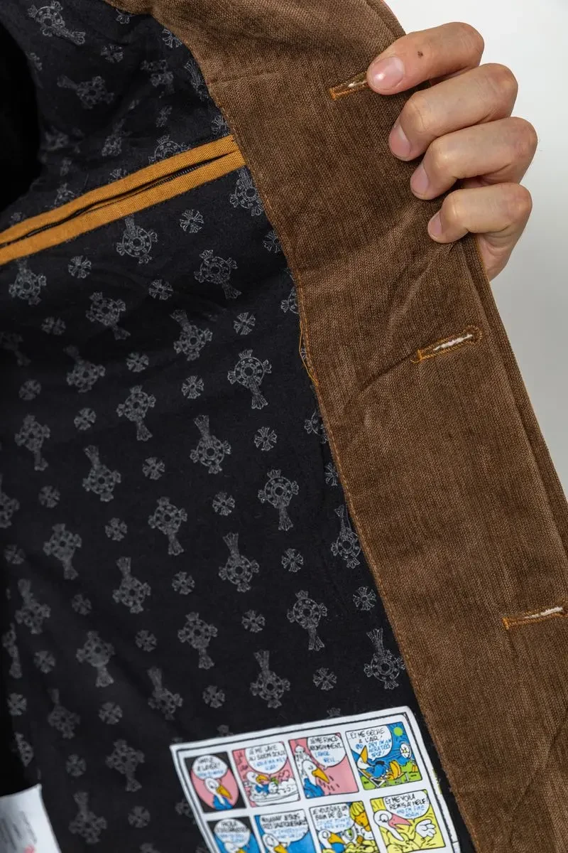 Піджак чоловічий, колір гірчичний, 182R15173 6