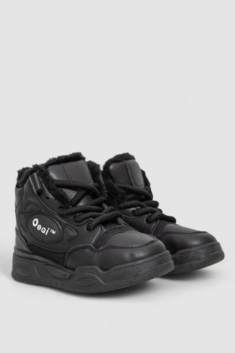 Кросівки жіночі на хутрі, колір чорний, 243R112-5 3