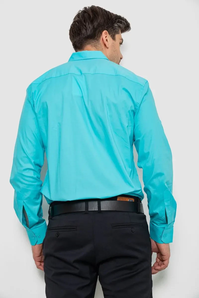 Сорочка чоловіча, колір бірюзовий, 214R7114 5