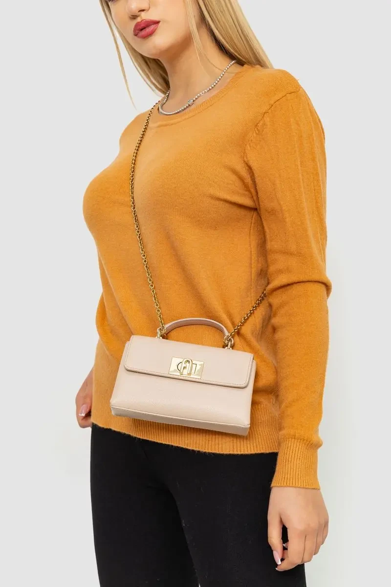 Кофта жіноча однотонна повсякденна, колір темно-бежевий, 244R2033 3