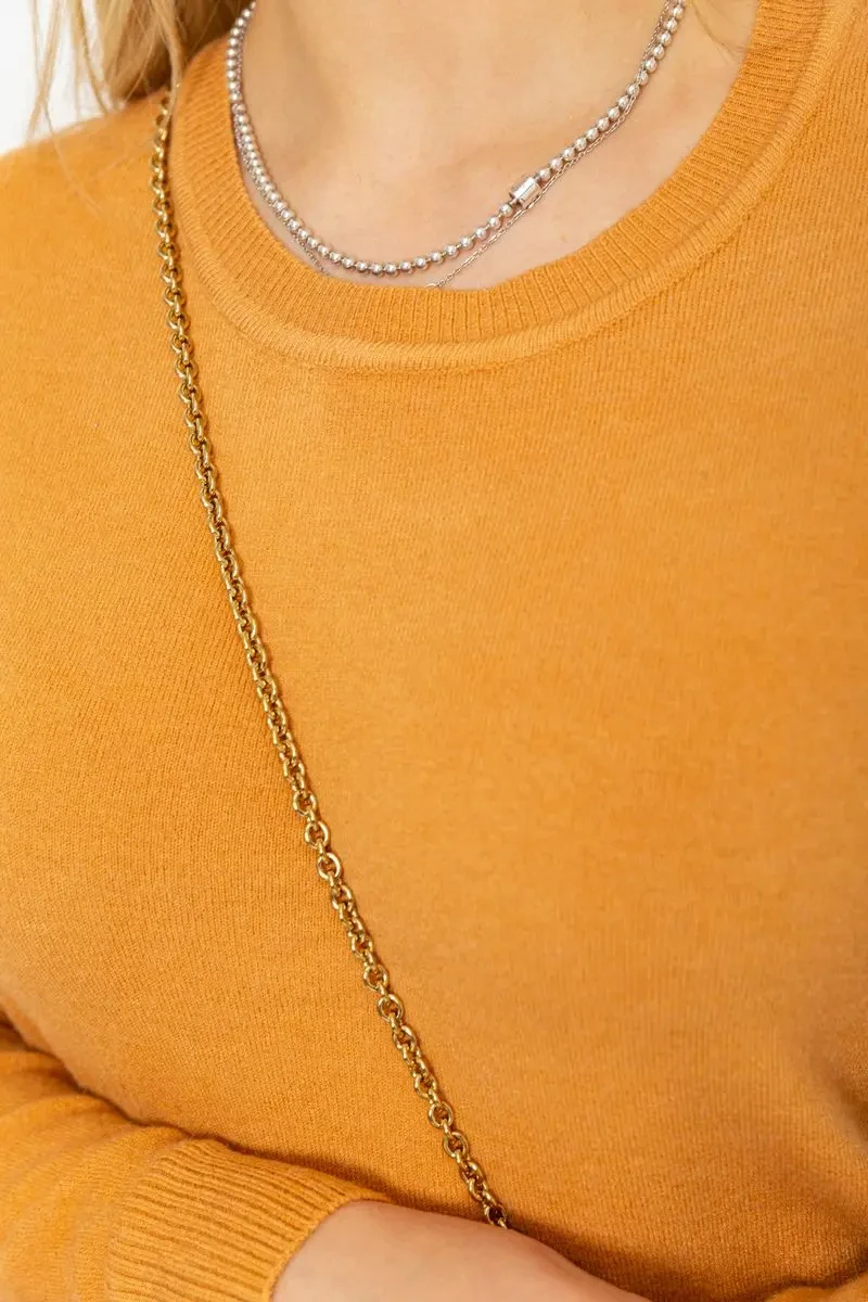 Кофта жіноча однотонна повсякденна, колір темно-бежевий, 244R2033 5