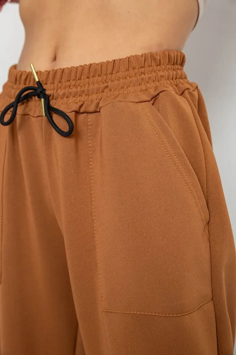 Спортивні штани жіночі, колір коричневий, 238R115 5