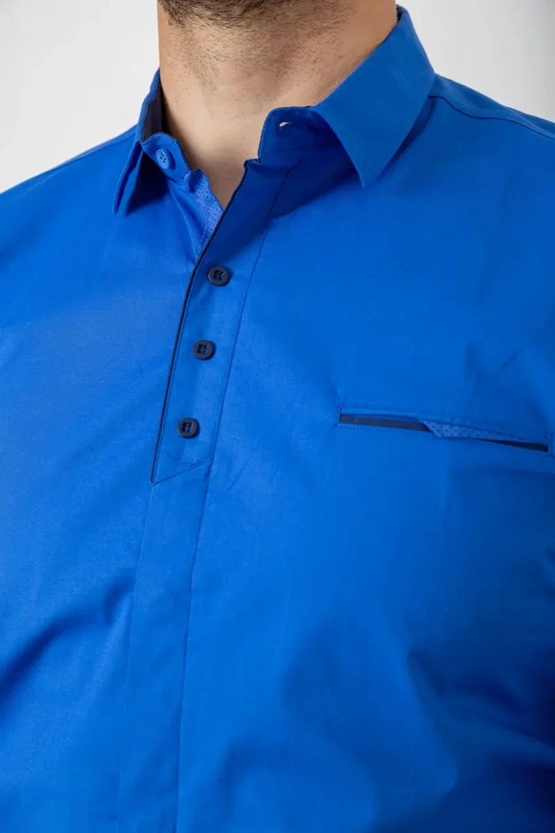 Сорочка чоловіча, колір електрик, 214R7150 5