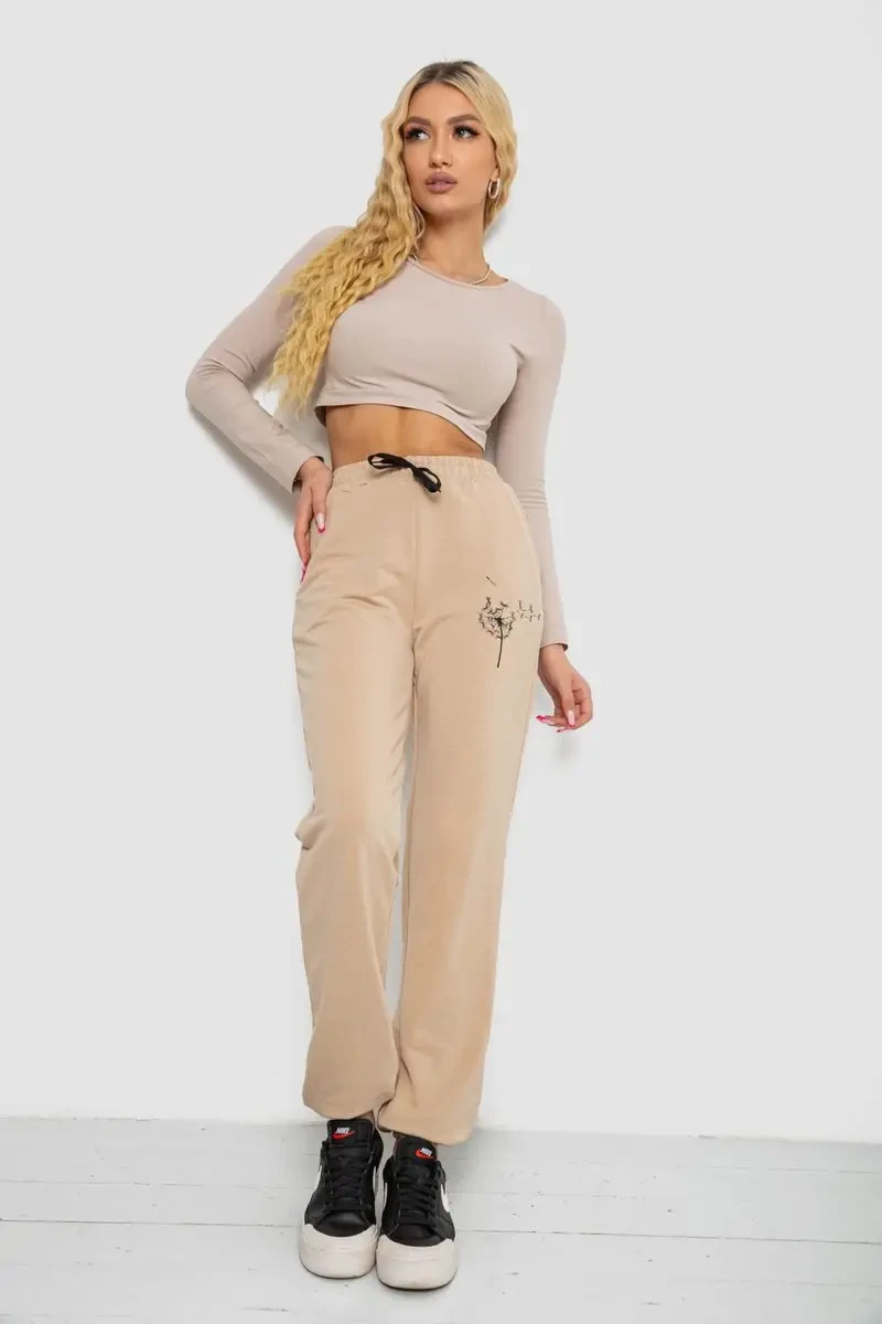Спортивні штани жіночі, колір бежевий, 238R121 2